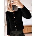 thumbnail image 3 of Womens 2023 Cardigan Sweaters Fall Open Front Button Down Long Sleeve Pockets Casual Chunky Knit Shirt Outerwear, 3 of 7