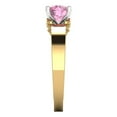 thumbnail image 3 of Solitaire Engagement Ring for Women - 1.06ct Simulated Pink Diamond in 14K Yellow/White Gold Promise Ring, 3 of 8