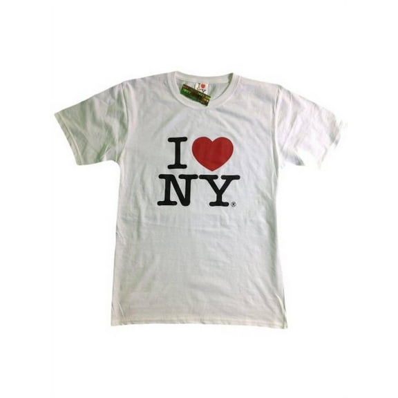 I Love NY New York Kids Short Sleeve Screen Print Heart T-Shirt White Large (...