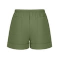 thumbnail image 5 of Hurxie Mens 5 Inch Linen Shorts - Casual Elastic Waist Drawstring Summer Beach Shorts with Pocket Green,S, 5 of 7