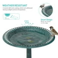 thumbnail image 2 of HomGarden 28" Vintage Bird Bath Antique Green Birdbath Outdoor Garden Backyard Dcor, 2 of 10