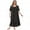 Black, variant on Women's Floral Nightgown Square Neck Short Sleeve House Dress Soft Comfy Sleepwear Plus Size Lounge Dress
