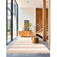 thumbnail image 4 of Unique Loom Chindi Rag Collection Area Rug - Striped (10' x 13' 1" Rectangle Beige/Ivory), 4 of 10