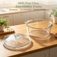 thumbnail image 5 of MAGNIFIQUE 4.5 Quart Cream White Glass Claypot Multi-Cooker, Programmable Round Slow Cooker with Removable Glass Pot, 5 of 8