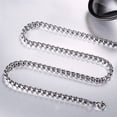 thumbnail image 2 of Cadena de joyería de acero inoxidable con forma de perla cuadrada, accesorios colgantes de acero de titanio para hombres y mujeres, 2 of 3