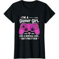 thumbnail image 2 of 100% Cotton Pretty Gamer Girl Cute Pink Gaming Controller Gamer Girl T-Shirt, 2 of 5