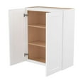 thumbnail image 4 of Furinno Shaker Wall Kitchen Cabinet 2-Doors-2 Shelves, Ready to Assemble, 12 D x 30 W x 36 H, White, 4 of 8