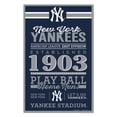 thumbnail image 1 of New York Yankees Sign 11x17 Wood Established Design, 1 of 1