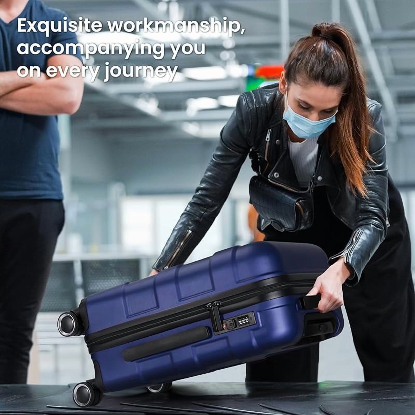 Hardside Carry On Luggage 22x14x9 Airline Approved with Spinner Wheels, Lightweight 20-inch Carry-On Suitcase for Men & Women