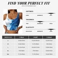 thumbnail image 5 of Hirioo Blue White Fluid Art for Women's Sports Vest with Full-Print Design, Stretchy Fabric and Removable Pads-Medium, 5 of 8