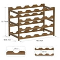 thumbnail image 6 of Bambloom Wine Rack,Bamboo Freestanding Floor Wine Bottle Holder,4-Tier Wine Storage Racks,Walnut, 6 of 7