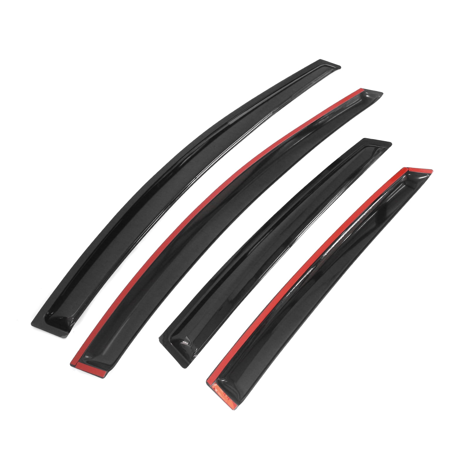Ikon Motorsports Compatible with 12-18 Ford Focus Acrylic Window Visors Vent Deflector Rain Guard 4Pc Set Outside Mount 2012 2013 2014 2015 2016 2017 2018