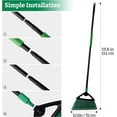thumbnail image 7 of Broom, Angle Broom with 57" Long Handle - Fit Heavy-Duty Cleaning, Also Works Well Fine Dust - Commercial Outdoor Indoor Sweeper for Courtyard, Sidewalk, Deck, Kitchen, Lobby, Garage, Green, 7 of 7