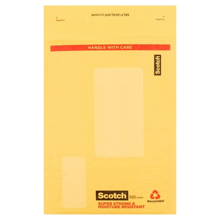Scotch Plastic Bubble Mailer, 25 pack