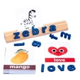 thumbnail image 1 of Wooden Spelling Letter Case Card Set Childrens Early Education Alphabet Learning Toy Parent Child Teaching Aid Language Development Puzzle Activity, 1 of 9