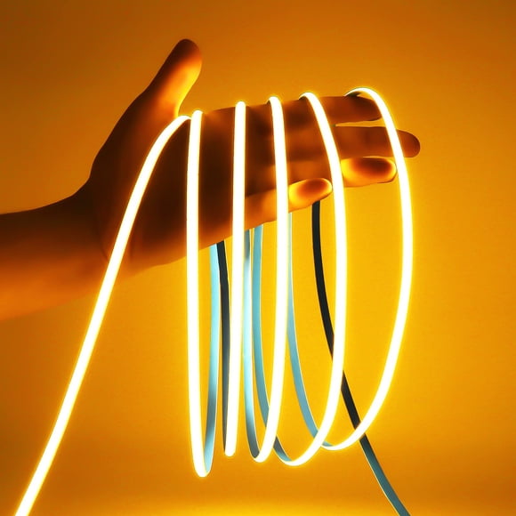 Tira de luces LED MALIIGAZA de 5 mm, 5 m, color amarillo dorado, 24 V