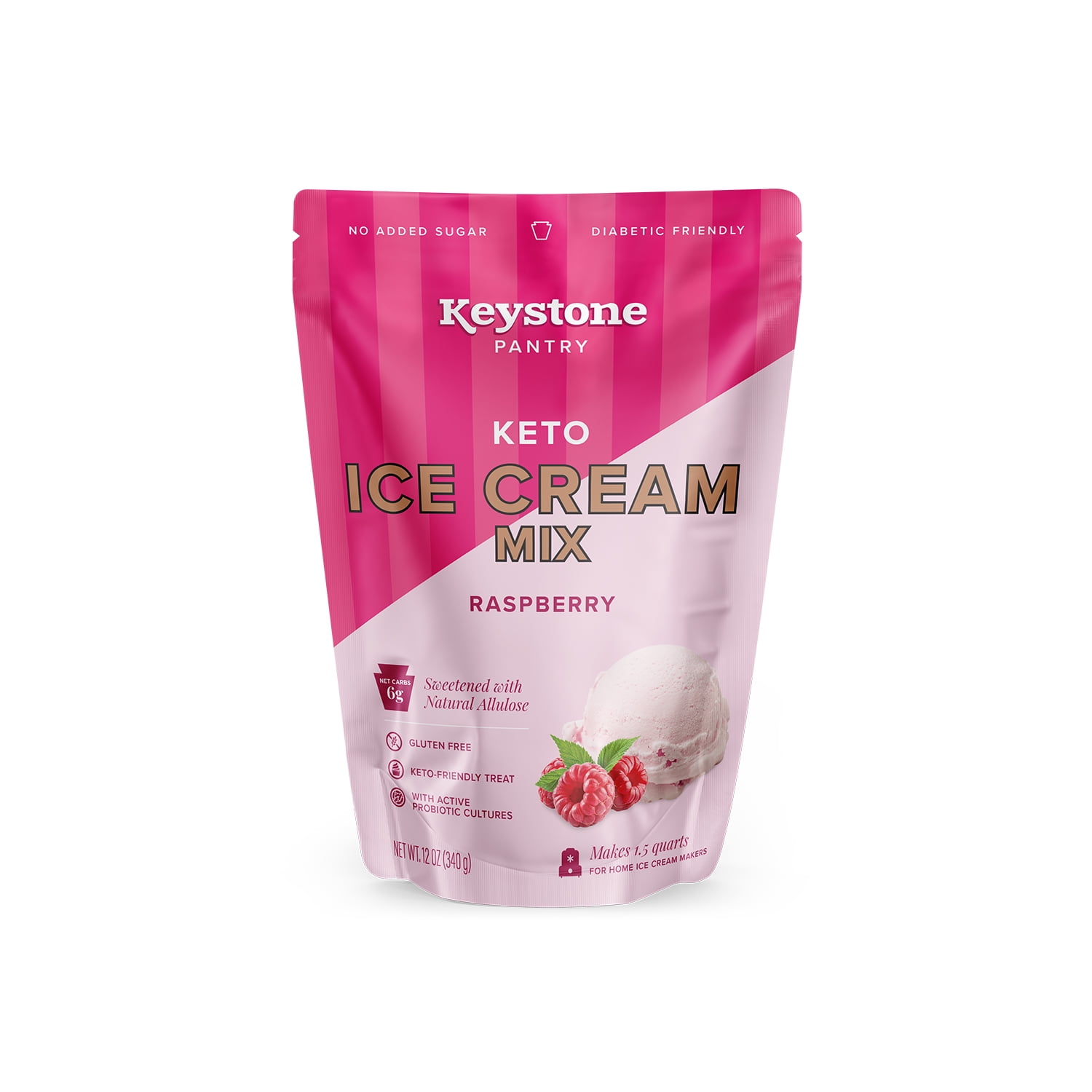 Keystone Pantry Keto Ice Cream Mix Raspberry
