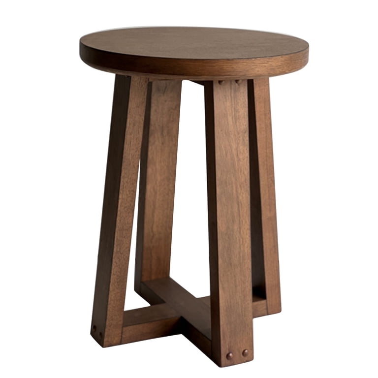 Better Homes & Gardens Ezra Round End Table, Walnut photo 4