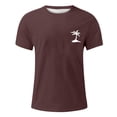thumbnail image 5 of Mens Workout Shirts Loose Fit Quarter Sleeve Big and Tall Athleisure Short Sleeve Shirts Slim Fit Gradient Boat Neck Summer Outdoor Basic Muscle Tee, 5 of 5