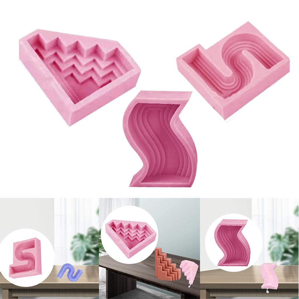FVDPWYE 3x Candle Mold DIY Epoxy Resin Casting Mould Soap Making