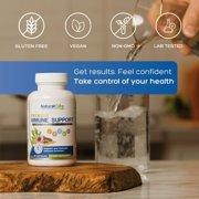 16-in-1 Immune Support Formula - L-lysine & Zinc Dietary Supplement - 60 Vegan Capsules - Natural Cure Labs