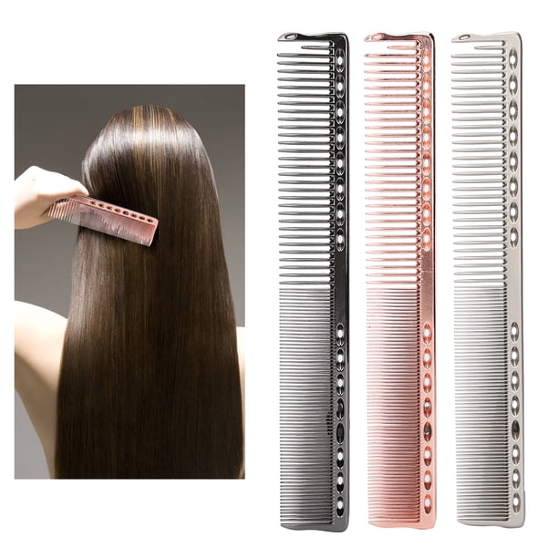 Peine Para Cortar El Cabello, Peines Antiestáticos De Aluminio, Ligeros Para Dar Forma A Su Estilo De Cabello Para Secadores De Pelo O Planchas.