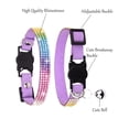 thumbnail image 3 of Mumup 1Pack Suede Breakaway Cat Collar with Sparkling Rhinestones & Bell - Soft Adjustable Safe Release Kitten CollaCats, 3 of 7