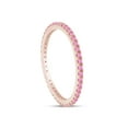 thumbnail image 4 of AFFY Simulated Pink Tourmaline Full Eternity Band Ring 14k Rose Gold Over Sterling Silver-7, 4 of 6