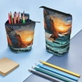 thumbnail image 4 of Kdxio Telescopic Pencil Bag Pen Holder Stationery Case,Stand-up Retractable Transformer Bag Organizer for Christmas Holiday(Textured Bald Eagle), 4 of 6