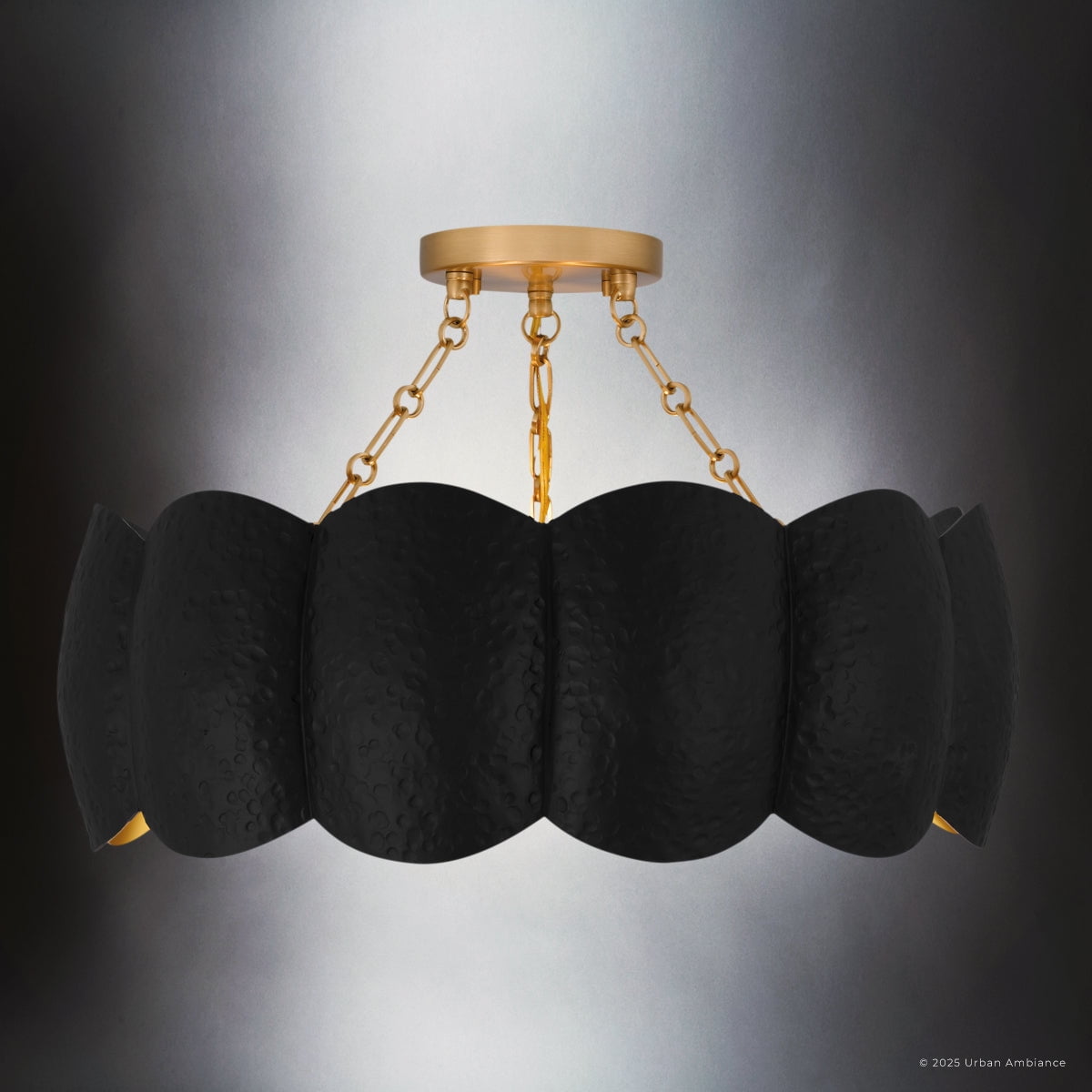 Luxury Cosmopolitan Ceiling Light, Matte Black, UQL6421