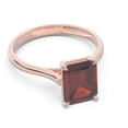 thumbnail image 3 of 2.50 Carat Emerald Cut Garnet Gemstone Wonderful Proposal Ring for Women 14K Rose Gold Size 9.5 by Diamond Capitals, 3 of 8