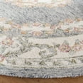thumbnail image 3 of SAFAVIEH Micro-Loop Jesper Floral Bordered Wool Area Rug, Grey/Ivory, 5' x 5' Round, 3 of 6