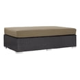 thumbnail image 1 of Modway Convene Rectangle Fabric Rattan Patio Ottoman in Espresso/Mocha, 1 of 5