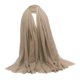 thumbnail image 2 of Bufanda larga suave para mujer Chal liso plisado Hijab Chal de cabeza judía en la cabeza Marrón claro jinwen Bufanda de algodón suave para mujer, 2 of 7