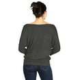 thumbnail image 3 of Dolman Tops for Women Sexy Off The Shoulder Tops Banded Waistband Shirts 3/4 Sleeves Regular and Plus Size Tops, 3 of 6