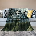 thumbnail image 2 of Shiartex Mount Rushmore Throw Blanket, South Dakota USA Famous Mount Rushmore, Flannel Accent Piece Soft Couch Cover for Adults, Maroon Petrol  60x80in, 2 of 6