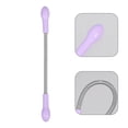thumbnail image 2 of Shisuyan 2Pcs Facial Hair Remover DIY Quick Smooth Effective Threading Tool Portable Epilator Spring Stick Stainless Steel Extraction Device, 2 of 8