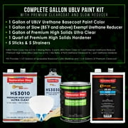 Daytona Blue Pearl Low VOC SLOW PREM Paint 1 Gal Kit URETHANE BASECOAT Clearcoat