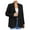 Black, variant on Lovskoo 2024 Blazers for Women Business Casual Casual Long Sleeve Coat Turndown Collar Ladies Solid Blazer Black