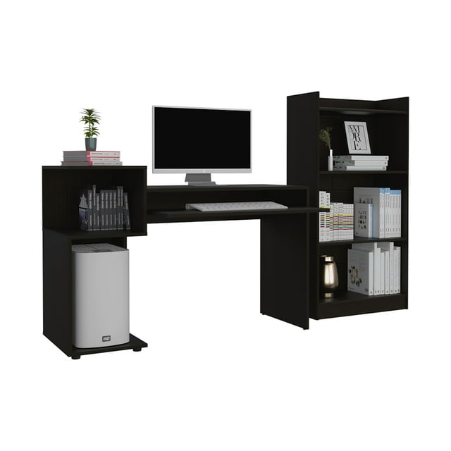 Muebles Combo Oficina Excelsior Escritorio Atlanter y Librero Wengue