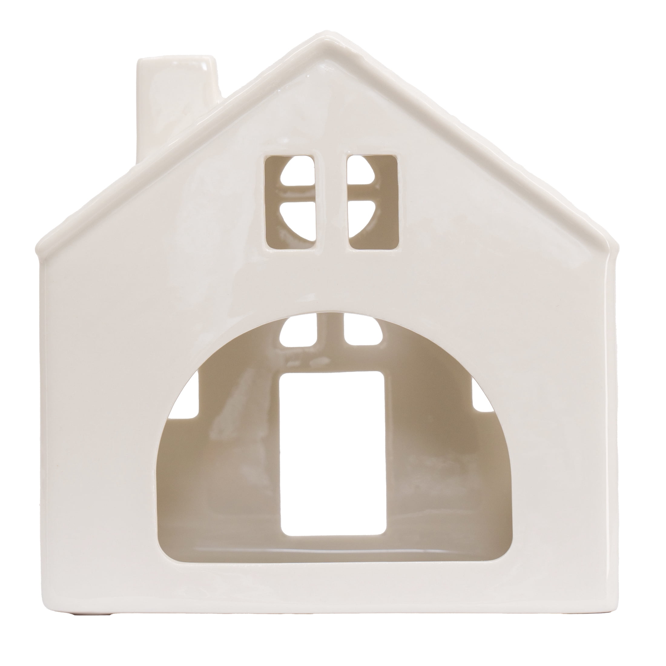 My Texas House Ceramic House Christmas Decoration, White, 5"