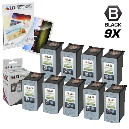 LD Remanufactured Cartridge Replacement for Canon PG50 High Capacity (Pigment Black  9-Pack)