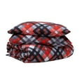 thumbnail image 3 of 100% Turkish Cotton Rustic Velvet Flannel Queen Duvet Cover Set (Plaid), 3 of 4