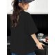 thumbnail image 2 of 1pc Girls' Summer Casual Floral Print T-Shirt, Round Neck, Loose Fit, Short Sleeve, with Delicate Detail, for Kids, 2 of 7