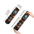 thumbnail image 4 of Sigee Flame Metal Skull for Crew Soft Moisture-wicking Socks ,Cushion Moisture Wicking Boot Socks for Men and Women, 4 of 7