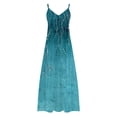 thumbnail image 5 of Horkkom Maxi Dresses for Women Summer V Neck Spaghetti Strap Dresses Floral Print Beach Long Dresses XXL, 5 of 6