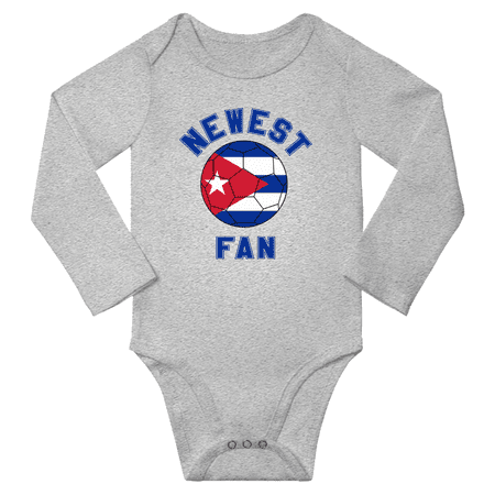 

Newest Cuba Soccer Football Fan Baby Long Sleeve Bodysuit (Gray 18 Months)