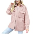 thumbnail image 2 of Chaquetas y abrigos casuales de manga larga sin capucha para mujer, chaqueta de forro polar de manga larga para otoño e invierno, sudaderas casuales, abrigo de mujer con forro grueso, 2 of 8