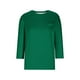 thumbnail image 3 of Fiudx Camisas de Mujer Top Informal de Color Liso con Cuello Redondo, Manga 3/4 y Bolsillo de Manga 3/4 para Mujer, 3 of 4