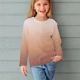 thumbnail image 6 of HOMADLES Long Sleeve Shirts for Teen Girls Gradient Round Neck Solid Lightweight Casual Outdoor, Fashion Tee Brown 4 T, 6 of 7